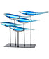 5 Blue Fish Handcrafted Art Glass Figurine
