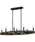 Hendrix Medium 9-light Island Light Matte Black