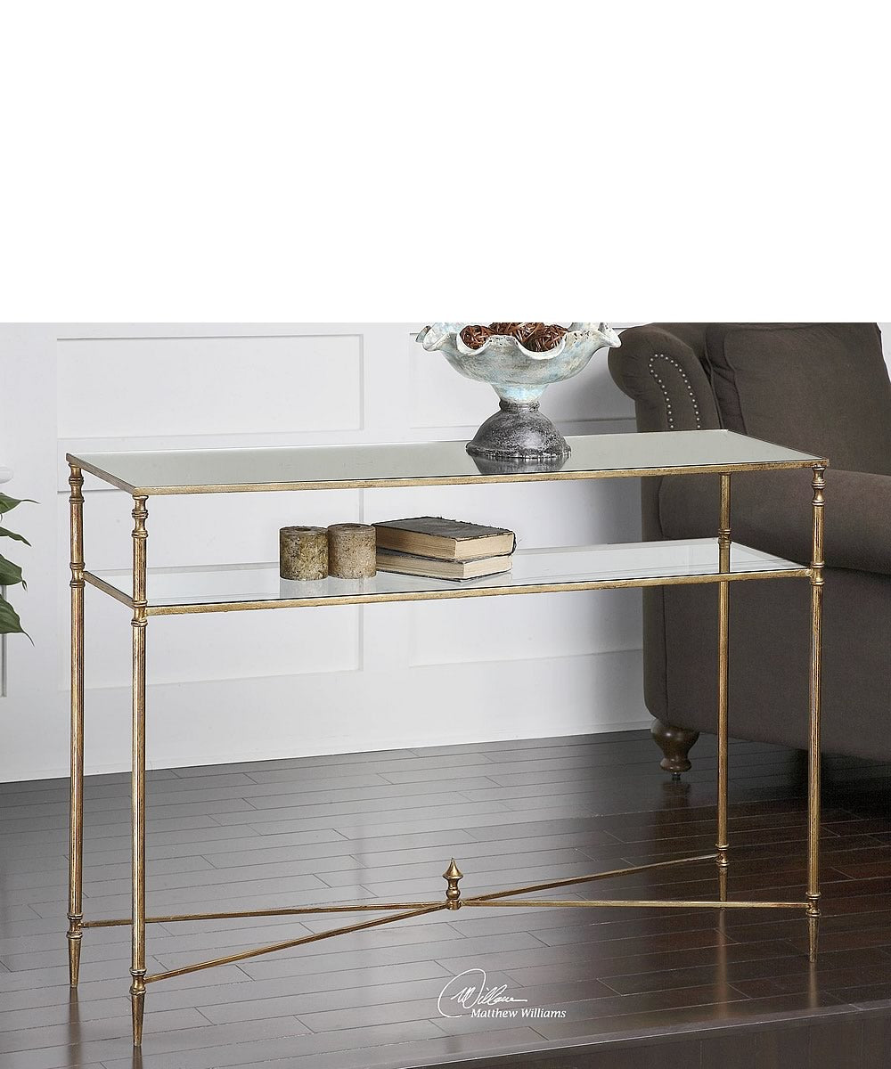 33"H Henzler Mirrored Glass Console Table