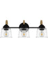 Seabreeze Large 3-light Bath Light Matte Black