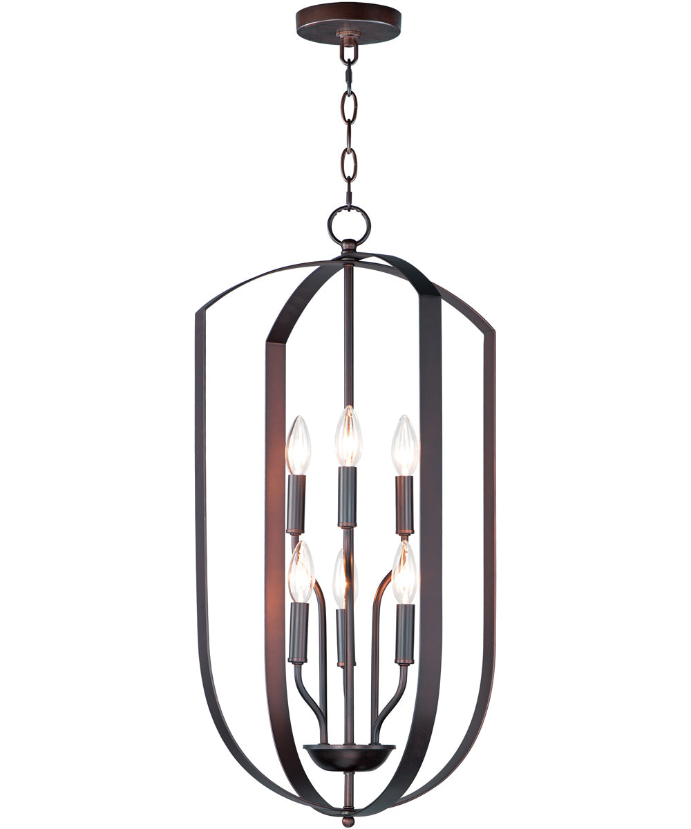 15"W Provident 6-Light Chandelier Oil Rubbed Bronze