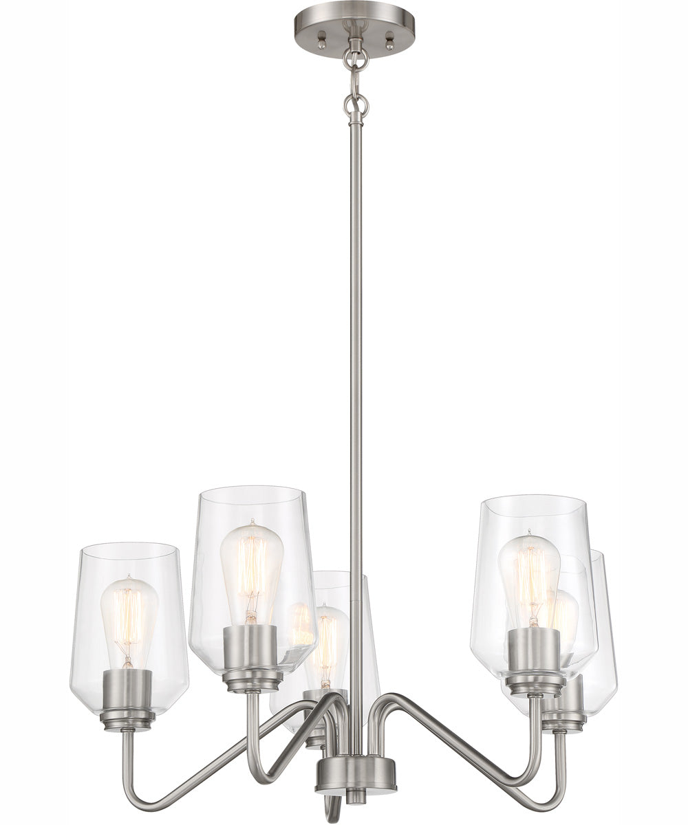 Shayna 5-Light Chandelier Brushed Polished Nickel