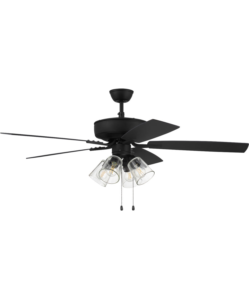 52" Pro Plus 104 Clear 4 Light Kit 4-Light A - series Ceiling Fan (Blades Included) Espresso