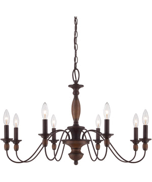 Holbrook 8-light Chandelier Tuscan Brown