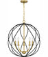 Bryn 5-light Pendant Aged Brass