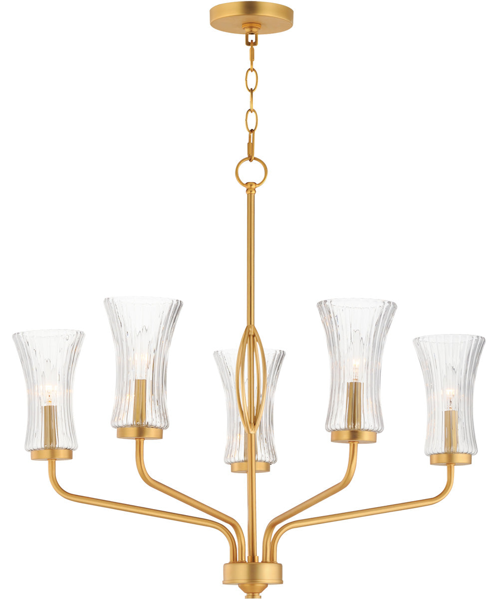 Camelot 5-Light Chandelier Natural Aged Brass