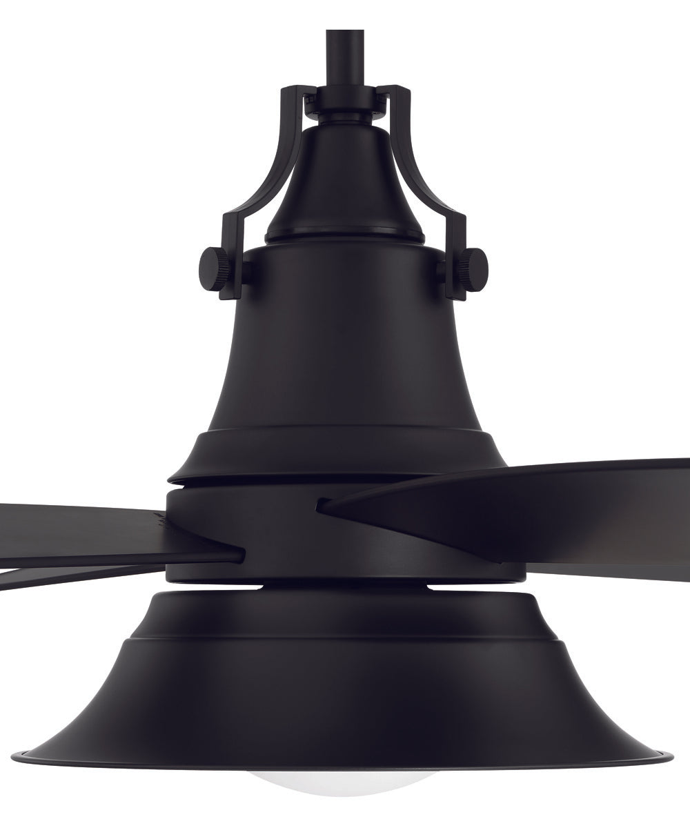52" Union 1-Light Ceiling Fan Flat Black