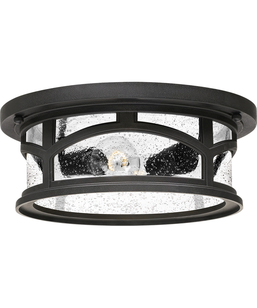 Marblehead Medium 2-light Outdoor Ceiling Light  Coastal Armour Mystic Black