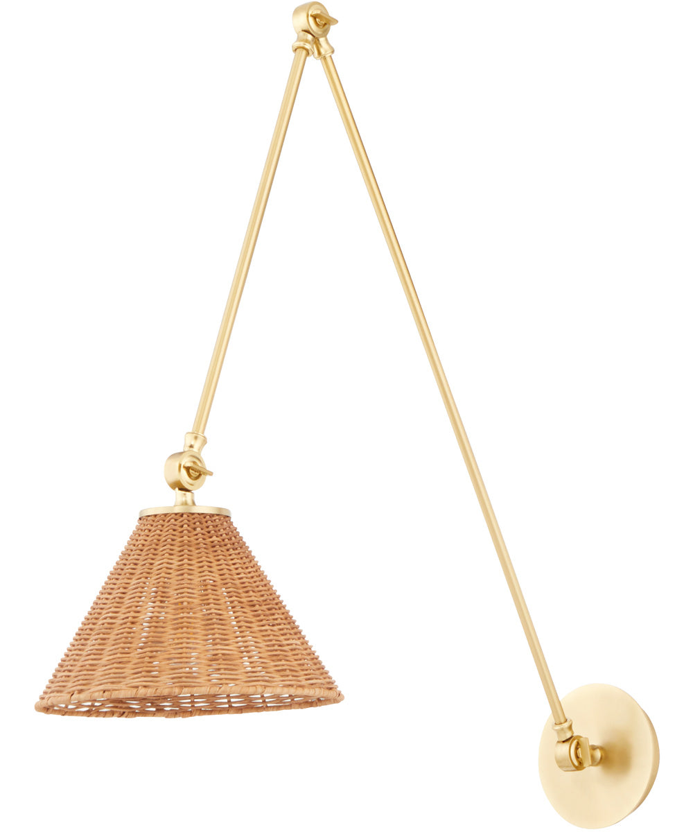 1-light Wall Mount Light Fixture Aged Brass