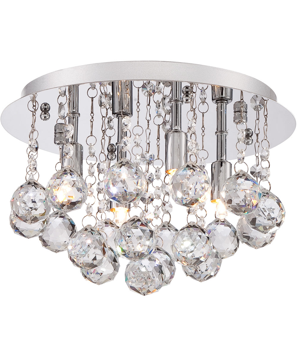 Bordeaux Medium 4-light Flush Mount Polished Chrome