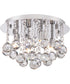 Bordeaux Medium 4-light Flush Mount Polished Chrome