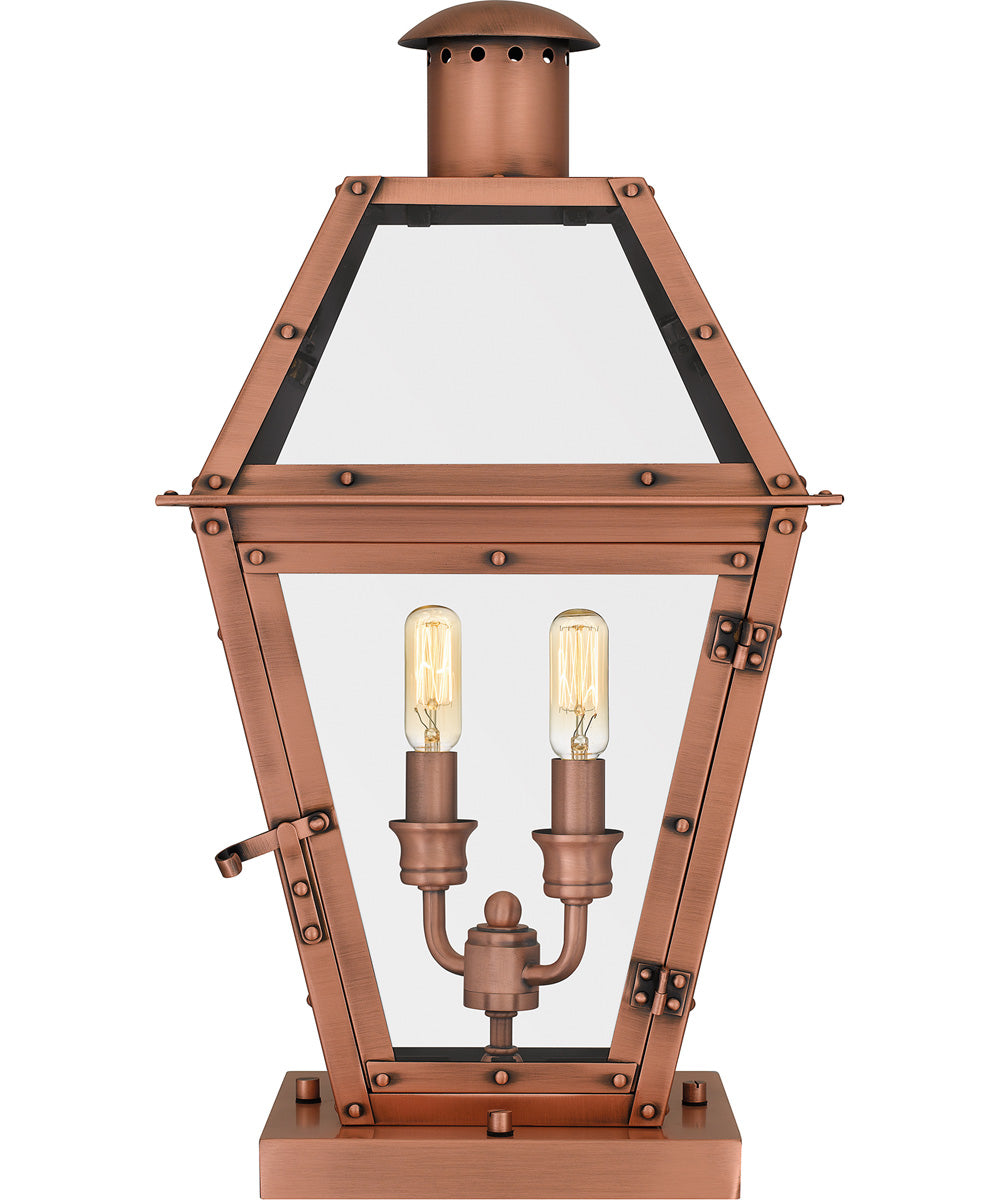 Rue De Royal 2-light Outdoor Post Light Aged Copper