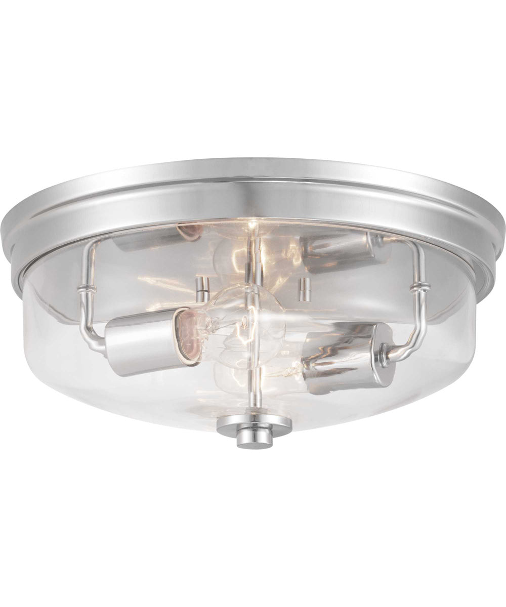 Blakely 2-Light 13-5/8" Flush Mount Polished Nickel