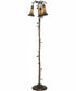 58" High Stained Glass Pond Lily 3 Light Floor Lamp