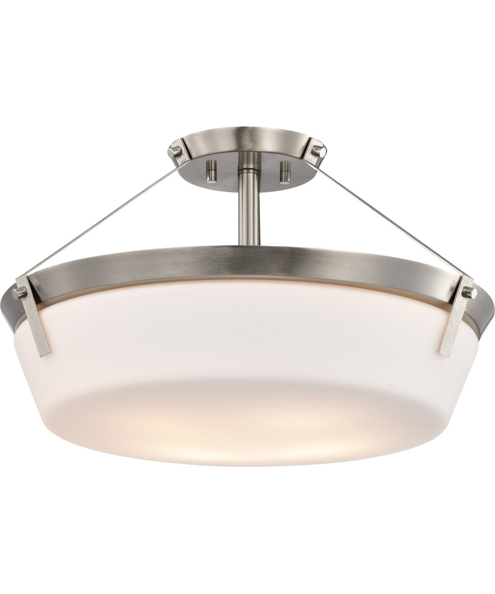 Rowen 4-Light Close-to-Ceiling Brushed Nickel