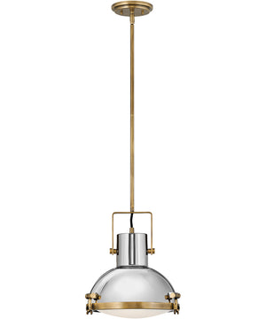 Nautique 1-Light Medium Pendant in Heritage Brass