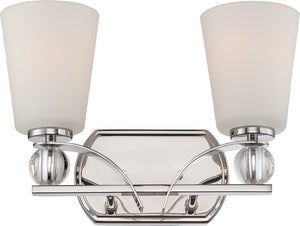 14"W Connie 2-Light Vanity & Wall Polished Nickel