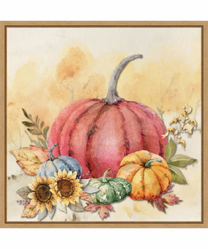 Framed Harvest Pumpkins II by Art Nd Canvas Wall Art Print (22  W x 22  H), Sylvie Maple Frame