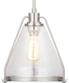 Range 1-Light Pendant Brushed Nickel