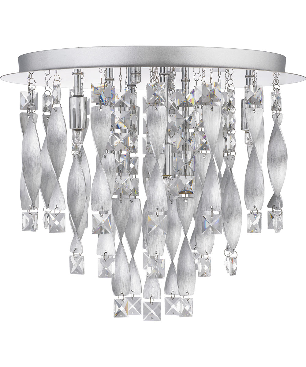Twinkle 6-light Flush Mount Polished Chrome
