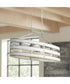 Gulliver 4-Light Coastal Linear Chandelier Light Galvanized Finish