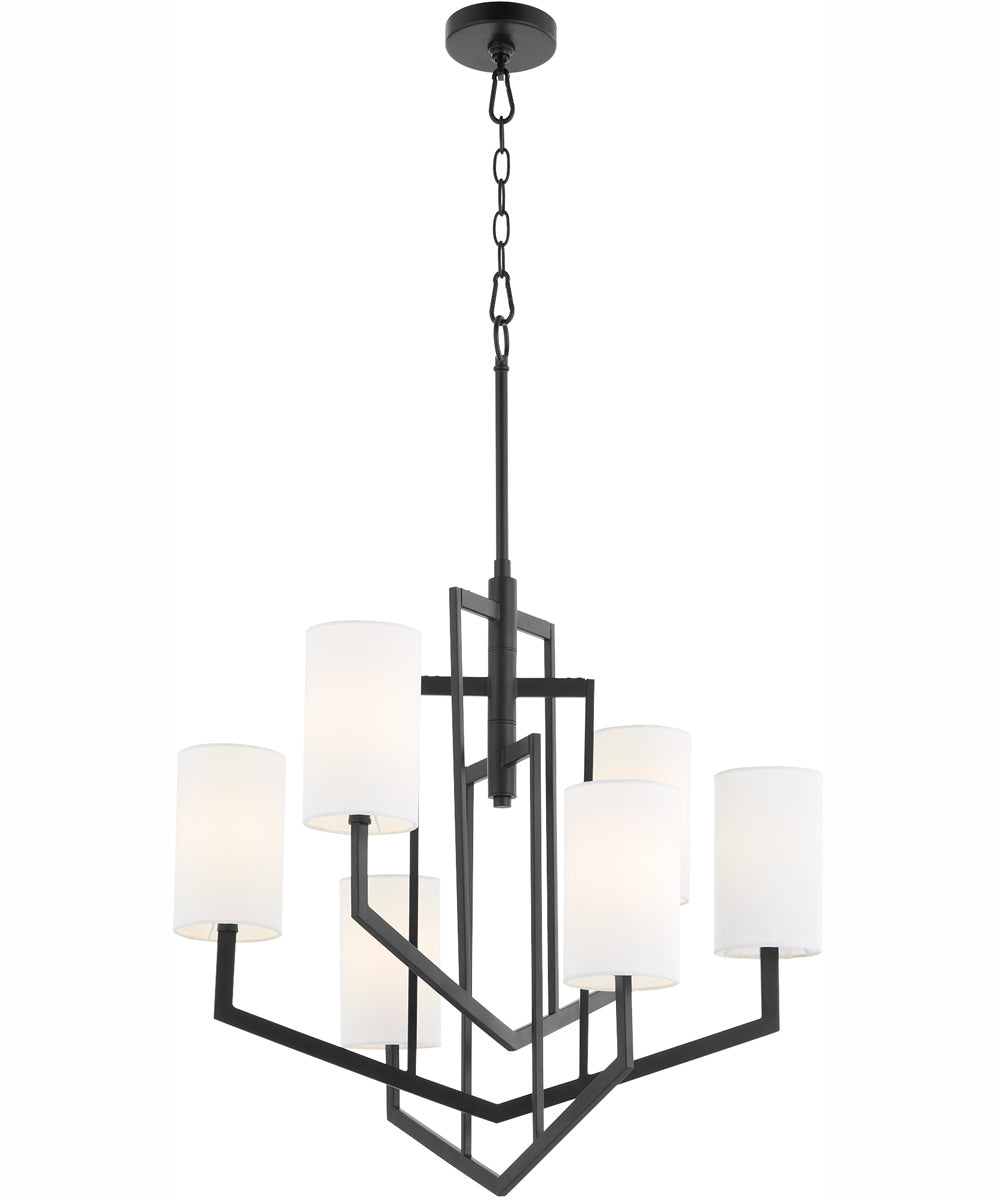 Bolivar 6-light Chandelier Matte Black