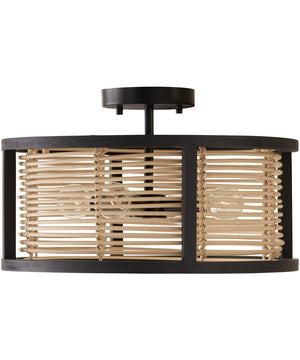 Rico 4-Light Dual-Mount Semi-Flush/Pendant Mount In Flat Black
