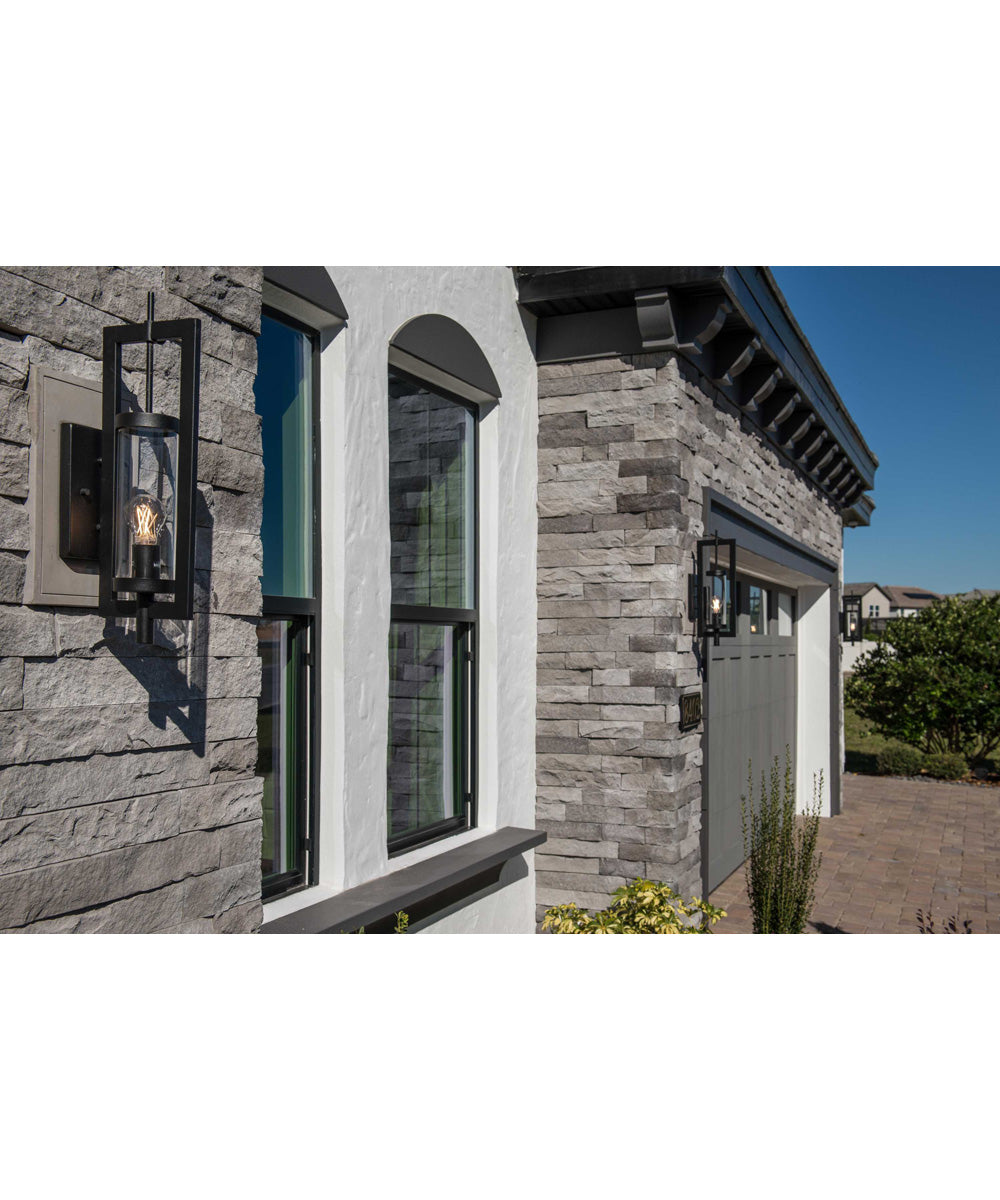 McBee 1-Light Medium Wall Lantern Textured Black