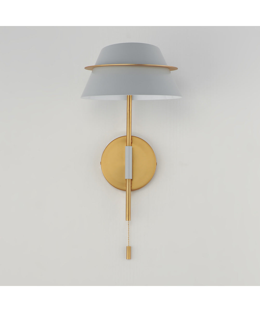 Lucas Single Sconce with Switch Natural Aged Brass