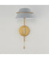 Lucas Single Sconce with Switch Natural Aged Brass