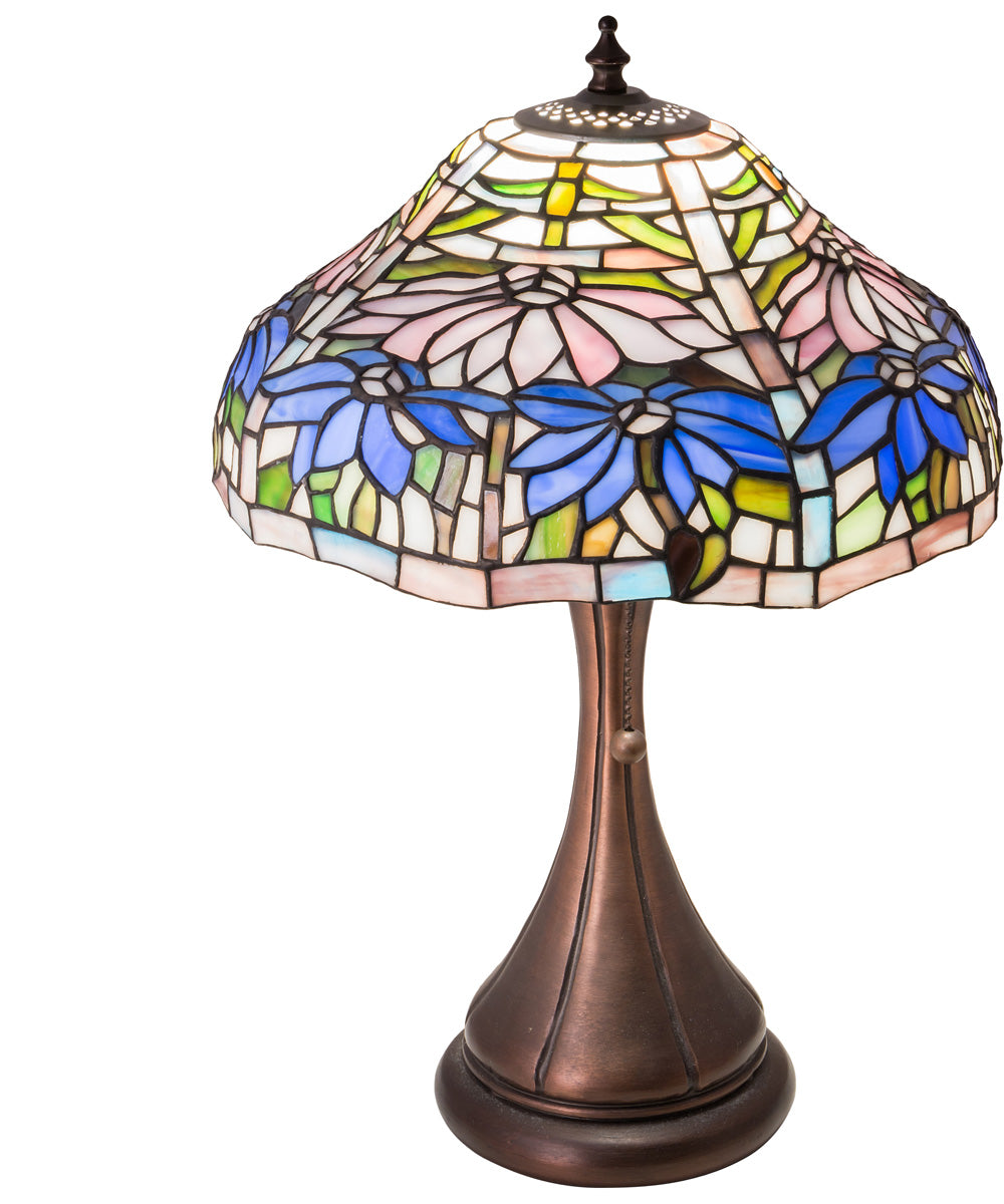 18" High Poinsettia Fluted Accent Lamp