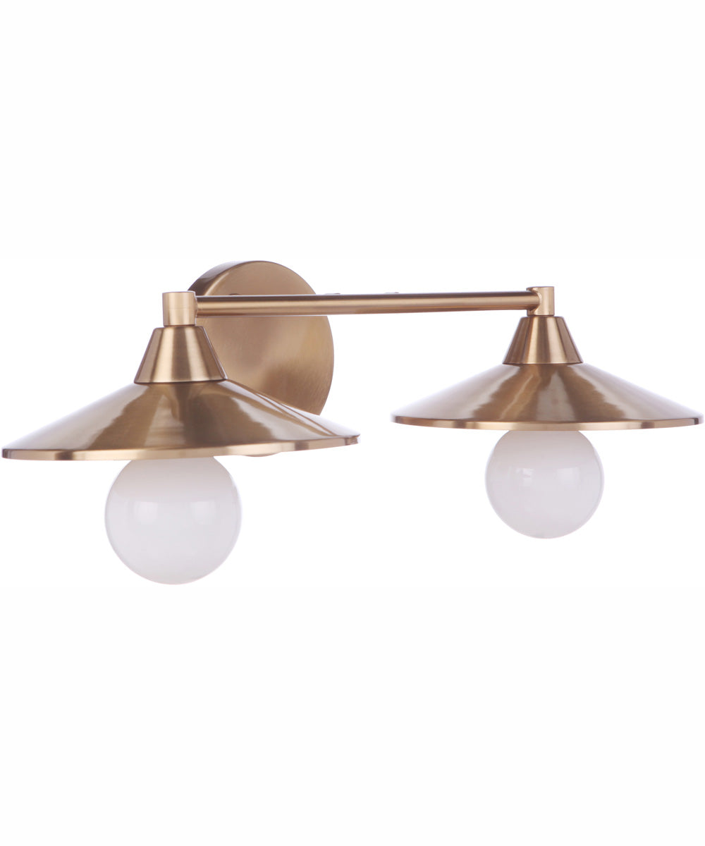 Isaac 2-Light Vanity Satin Brass