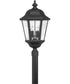 Edgewater 4-Light Extra Large Outdoor Post Top or Pier Mount Lantern 12v in Black