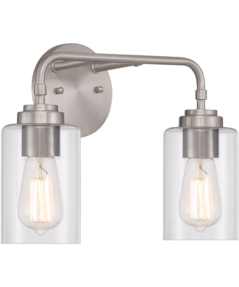 Stowe 2-Light Vanity Brushed Polished Nickel