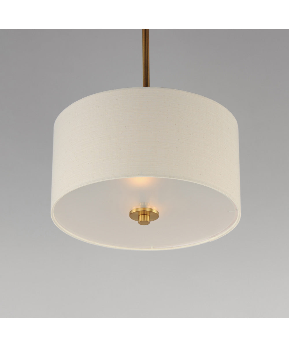 Bongo 2-Light Pendant / Semi-Flush Mount Natural Aged Brass