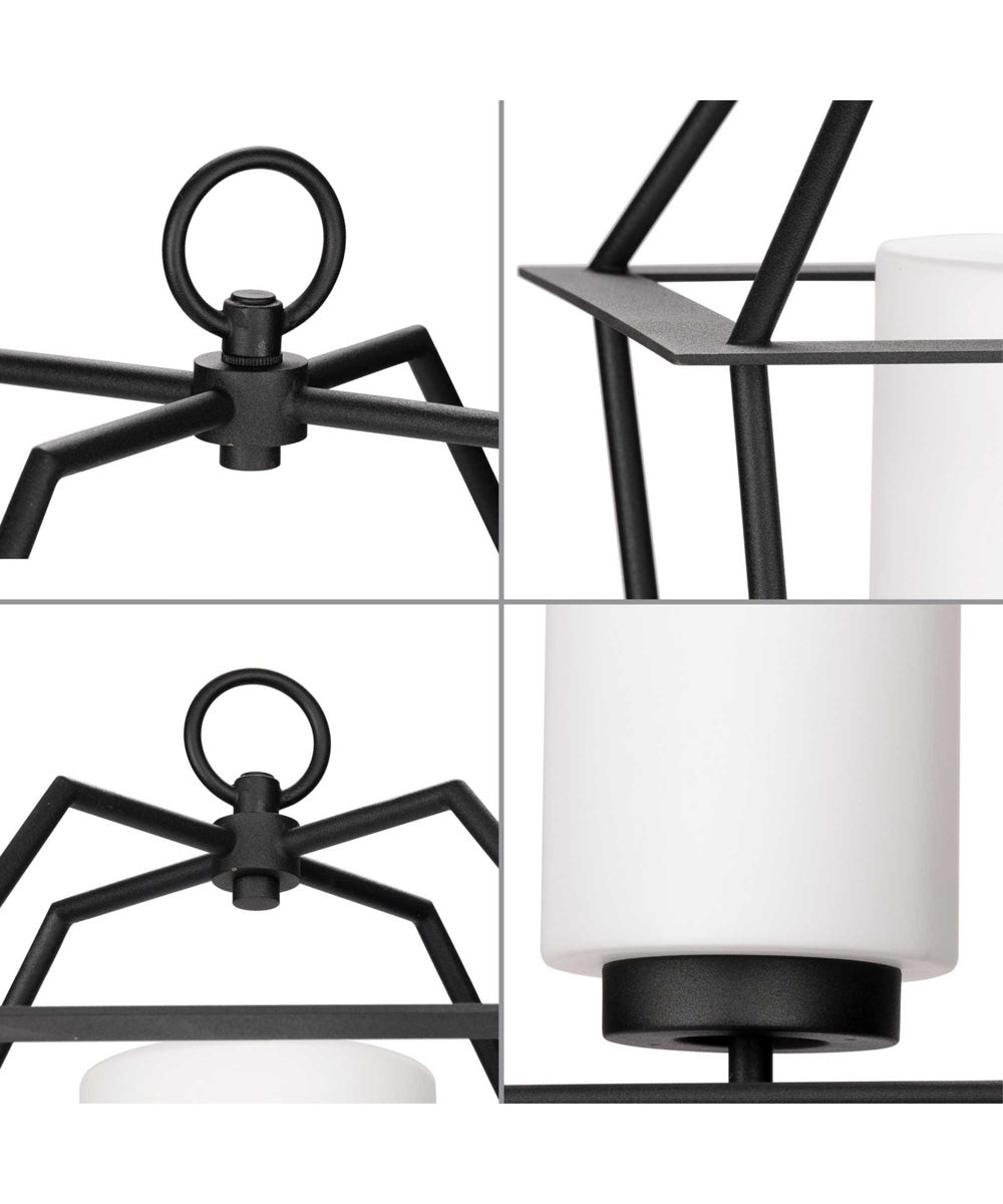 Chilton 1-Light New Traditional Etched Opal Glass Outdoor Post Light Textured Black