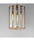 Miramar 3-Light Foyer Pendant Capiz / Natural Aged Brass