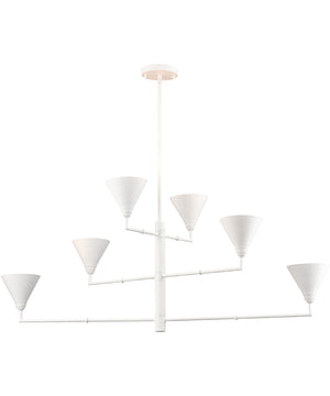 Somers 42'' Wide 6-Light Chandelier - White