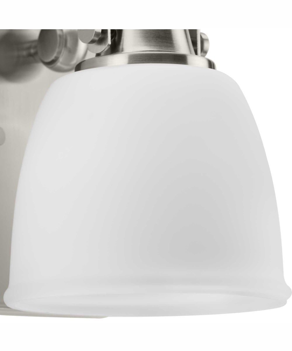 Preston 1-Light Coastal Bath Vanity Light Brushed Nickel