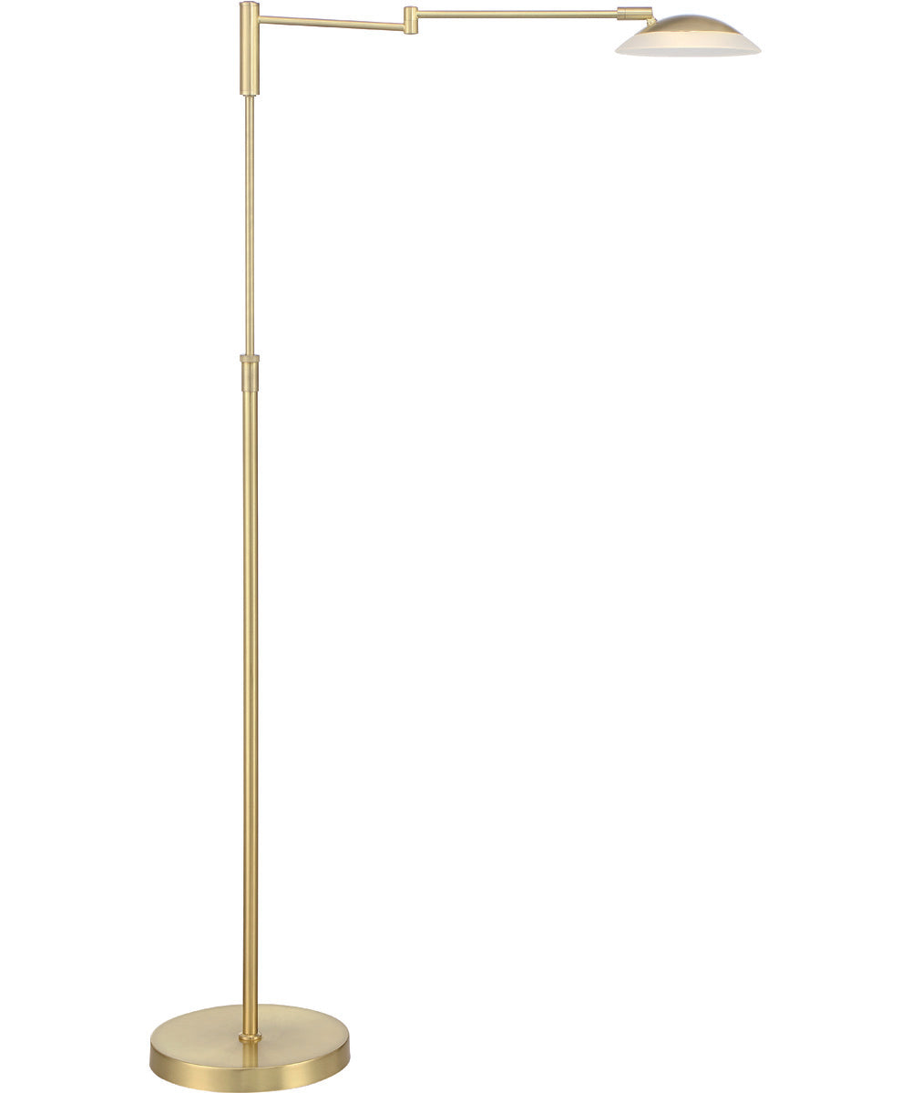 Meran Turbo LED Floor Lamp Satin Brass