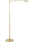 Meran Turbo LED Floor Lamp Satin Brass