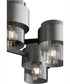 Epsilon 6-light Chandelier Textured Black w/ Satin Nickel