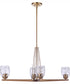 Guiding Star 4-Light Chandelier Satin Brass
