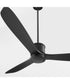58" Portland Patio Ceiling Fan Matte Black
