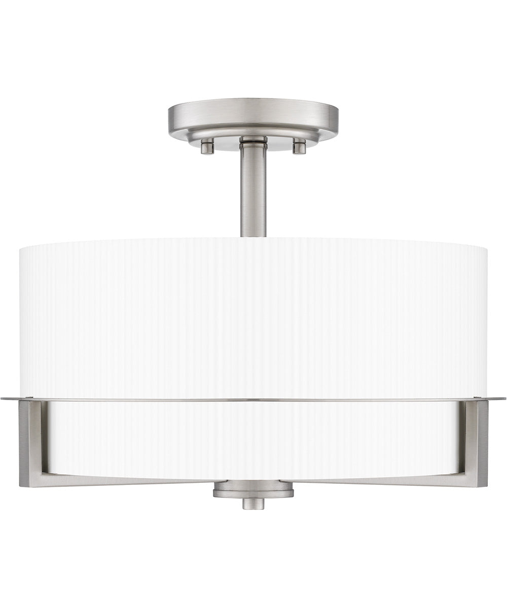 Seymour Medium 3-light Semi Flush Mount Brushed Nickel