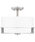 Seymour Medium 3-light Semi Flush Mount Brushed Nickel