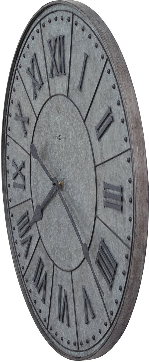 32"H Manzine Wall Clock Galvanized Steel