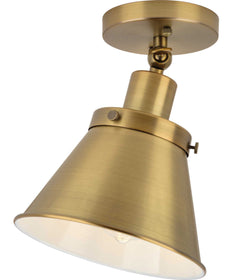Hinton 1-Light Vintage Style Ceiling Light Vintage Brass