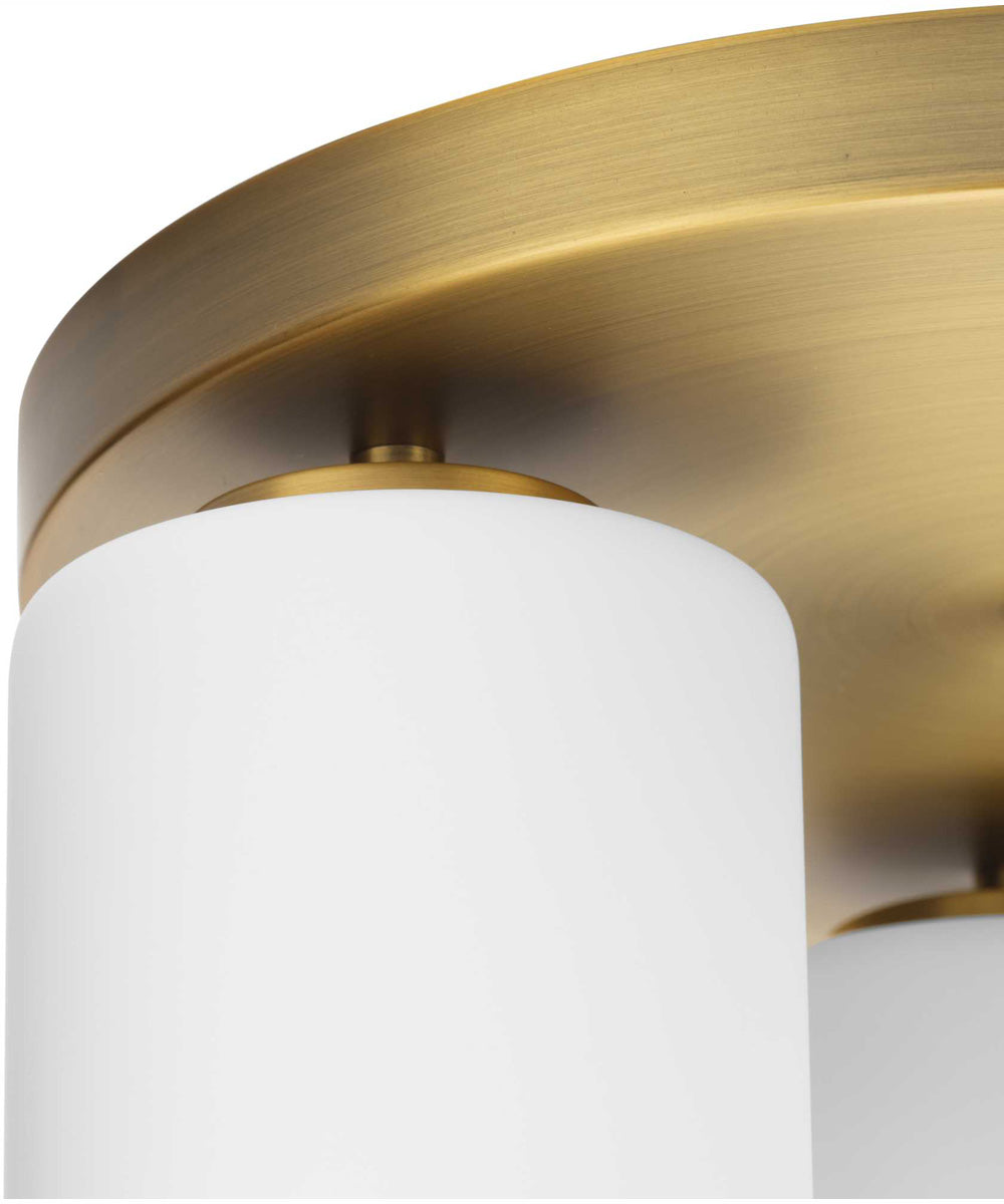 Cofield 12 in. 3-Light Transitional Flush Mount Vintage Brass