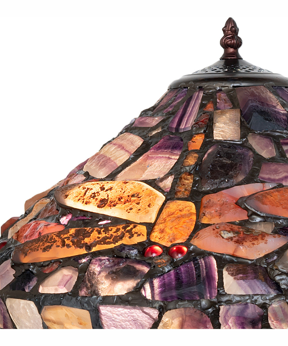 17" High Dragonfly Agata Table Lamp